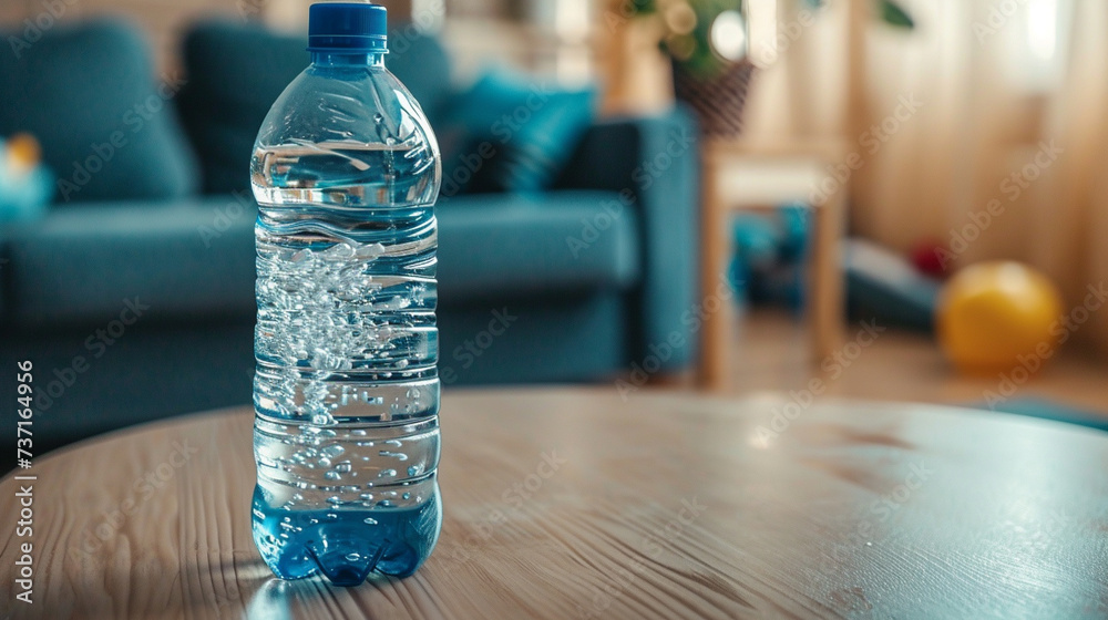 Canvas Prints bottle of water and glass