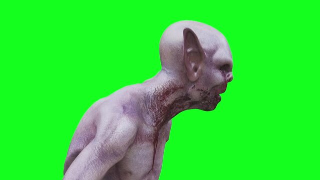 Scary werewolf, monster, vampire. realistic 4k animation.