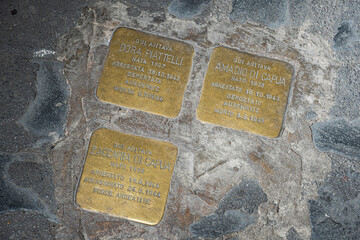 Erinnerungssteine an deportierte jüdische Personen, Rom, Italien