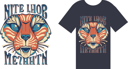 t shirt design with a tiger