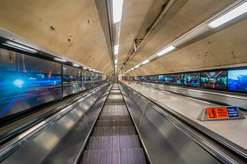 Underground station in London, England