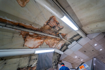 Underground station in London, England