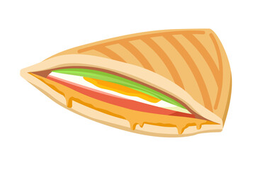 おいしそうなホットサンド（ベクターイラスト）