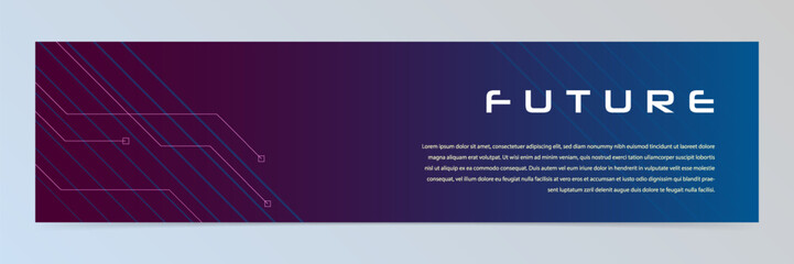 Modern abstract LinkedIn banner template