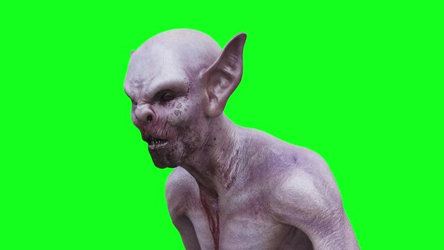 Scary werewolf, monster, vampire. realistic 4k animation.