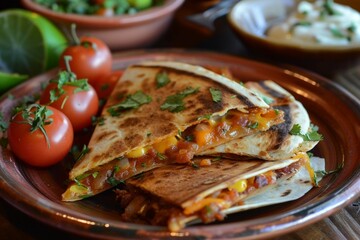 Take a break from the cold weather and cozy up by the fireside with these irresistible quesadillas. Savor every bite of the crispy tortilla filled with a delectable combination