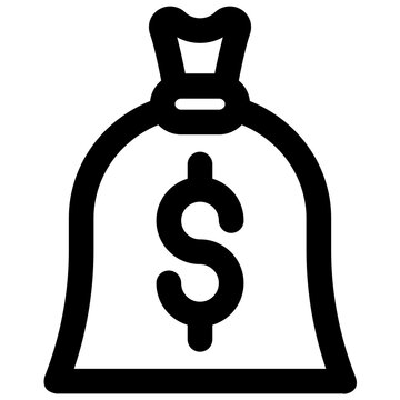 recommend clip art: money bag vector outline icon