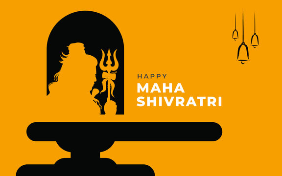 Maha Shivratri Festival Background with Lord Shiva Illustration