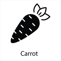 Carrot  Icon vector, Such Line sign as autumn, Submission of autumn icons. Vector Computer Isolated Pictograms for Web on White Background Editable Stroke stock illustration