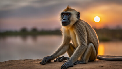 Photo of a monkey, wild photography