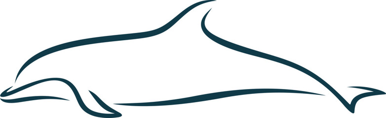 Dolphin logo. Isolated dolphin on white background