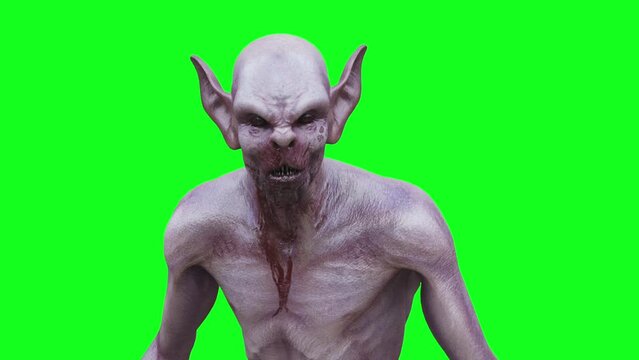Scary werewolf, monster, vampire. realistic 4k animation.