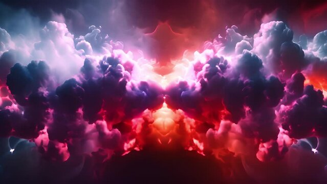Neon hologram design: captivating abstraction with vivid, pulsating colors.