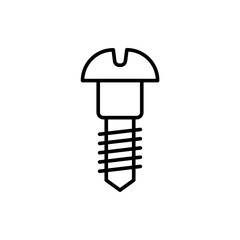 Screw outline icons, minimalist vector illustration ,simple transparent graphic element .Isolated on white background