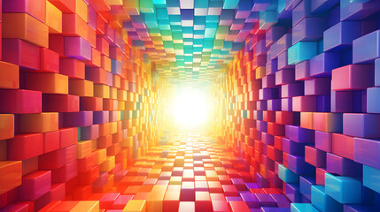A colorful wallpaper with a cubes and the word cubes on it
