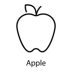 Apple Icon vector, Such Line sign as autumn, Submission of autumn icons. Vector Computer Isolated Pictograms for Web on White Background Editable Stroke stock illustration