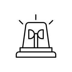 Siren outline icons, minimalist vector illustration ,simple transparent graphic element .Isolated on white background