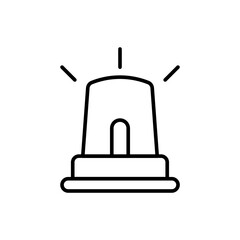 Siren outline icons, minimalist vector illustration ,simple transparent graphic element .Isolated on white background