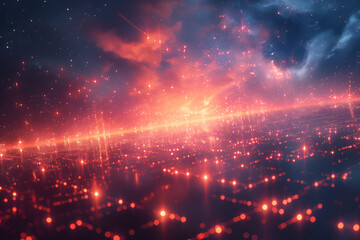 Abstract digital background for technological processes, networking future