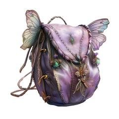 purple fairy-core bag on a transparent background