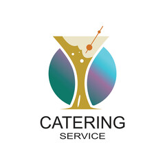 Catering logo design simple concept Premium Vector