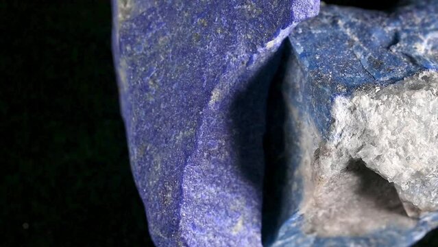 Lapis Lazuli, rough unpolished sample. Metamorphic rock, semi-precious stone and base for Ultramarine pigment