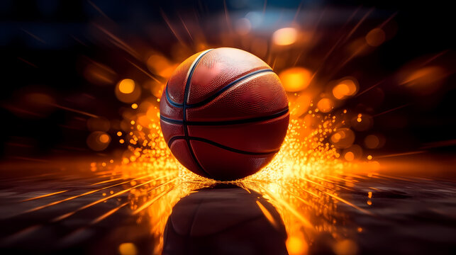 Basketball in the background, perfect for sports banners and graphics