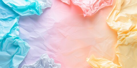 Vibrant Banner Glides Effortlessly Across Soft Pastel Backdrop, Ready For Your Customized Message