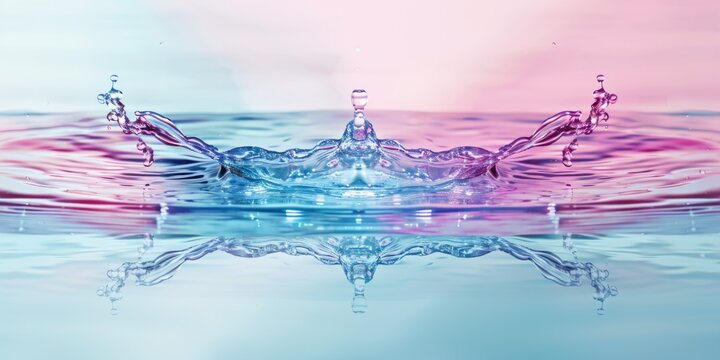 Colorful Banner Gracefully Cascades On Pastel Background, Awaiting Your Personalized Message