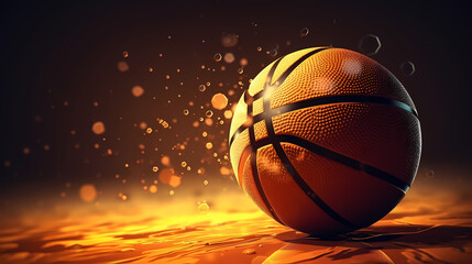Fototapeta premium Basketball in the background, perfect for sports banners and graphics