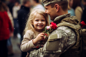 Fototapeta premium People separated by horrible war family relationships today generative ai concept