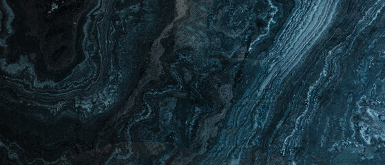 Blue abstract marble granite natural stone texture panorama