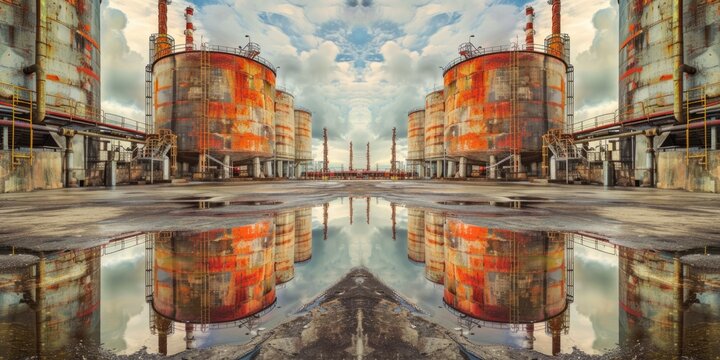 The Symbolic Representation Of Oil Production, Demand, And Pricing: An Oil Refinery With Storage Tanks