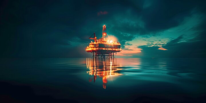 Energetic Offshore Facility Enriching Oil And Gas Extraction For Production