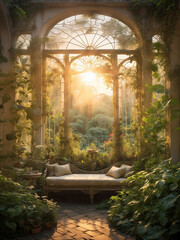 A beautifully overgrown secret garden