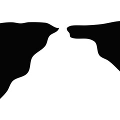 Steep Cliff Edge Silhouette