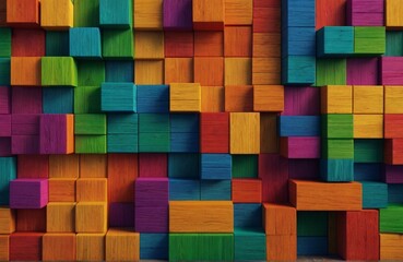 Wooden colorful texture