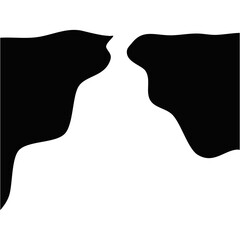 Steep Cliff Edge Silhouette