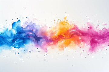 Splashes or flicks of watercolor paint on a white background.
