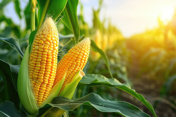 corn on the cob in field