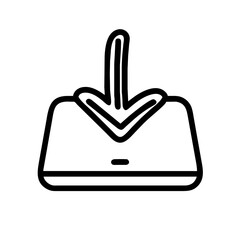 Obraz premium Download arow, download icon, download button, downloading, download vector.