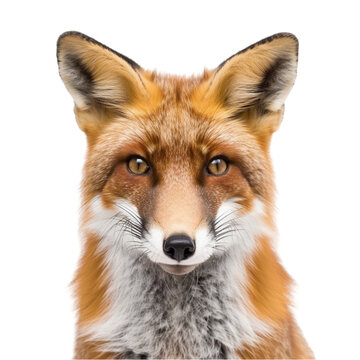 fox isolated on a white background with clipping path.