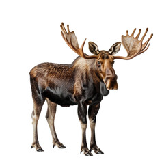 moose isolated on a white background with clipping path.