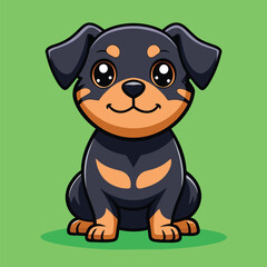 Rottweiler cute pet vector EPS