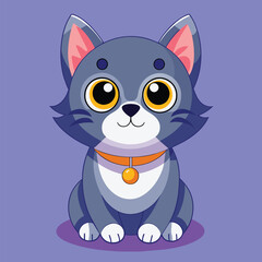 Russian Blues cute pet vector EPS