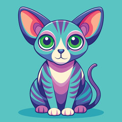 Sphynx Cat cute pet vector EPS