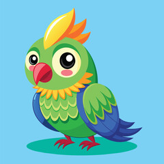 Parakeet cute pet vector EPS