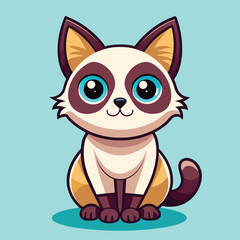 Siamese Cats cute pet vector EPS