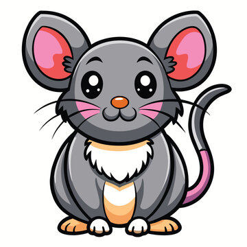 Rat cute pet vector EPS