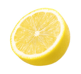  half lemon fruit isolated, Fresh and Juicy Lemon, transparent PNG, PNG format